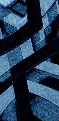 bleu, tissé, labyrinthe, design