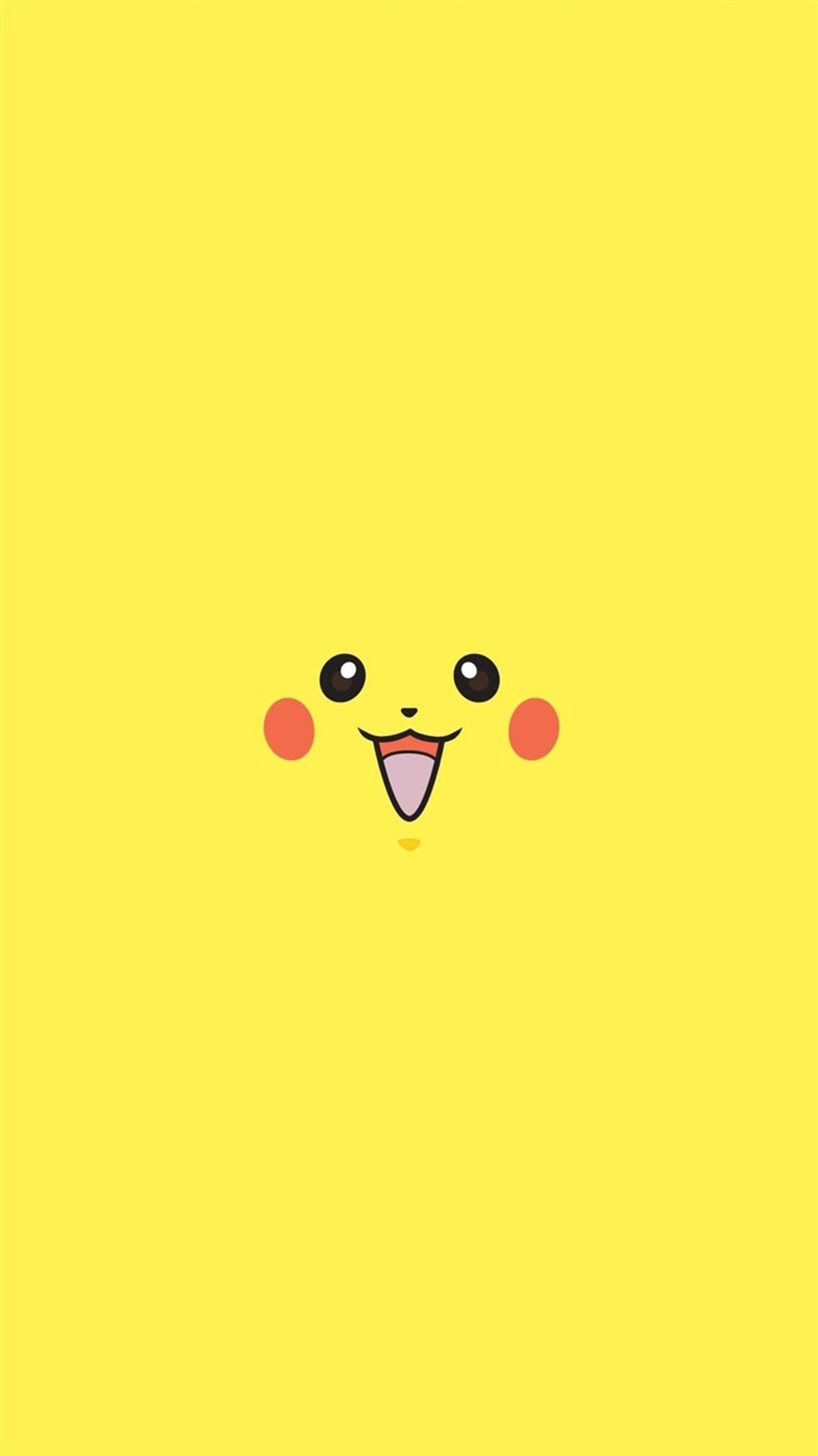 Скачать обои плоский, минимализм, pikachu, pokemon