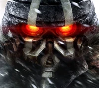 Close-up intenso de um soldado de Killzone 3