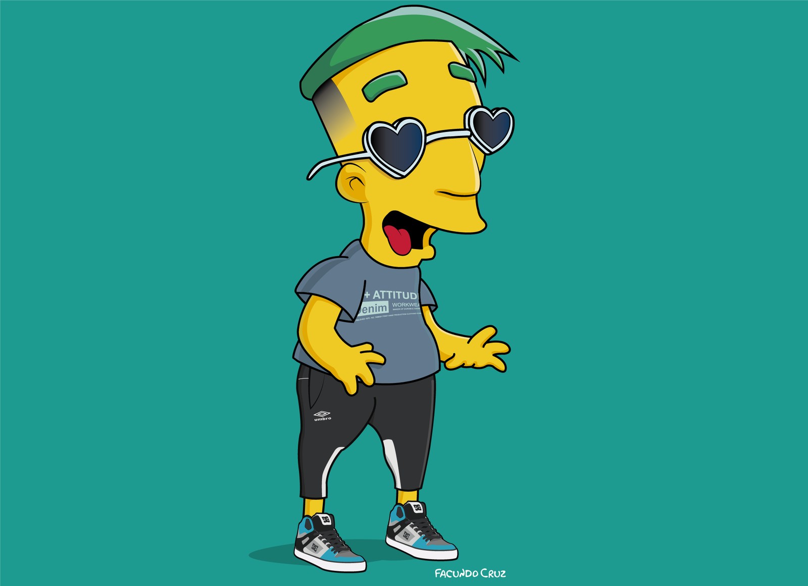 Скачать обои сумасшедший, milhouse, свэг, turro