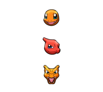 Évolution des Pokémon de type feu : Charmander, Charmeleon et Charizard