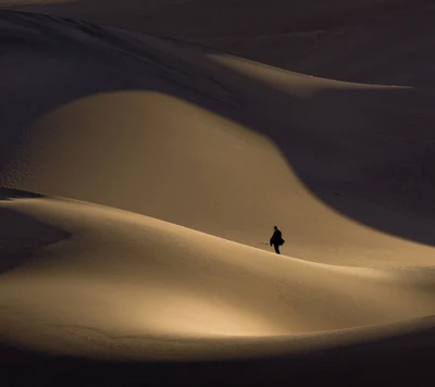 solo, desierto, dunas, solitario, sahara