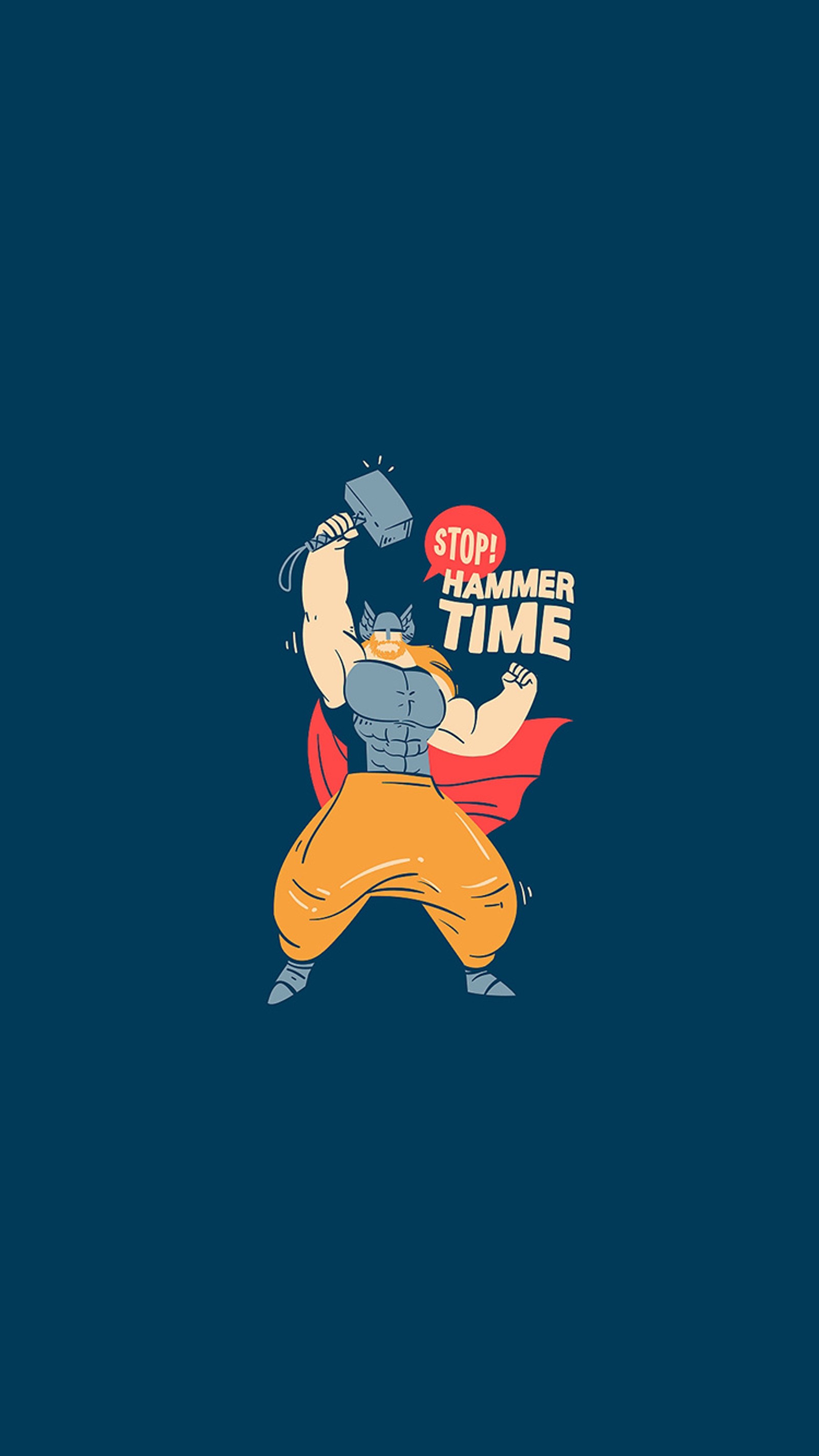 A close up of a cartoon character holding a hammer (graphics, hammer, thor)