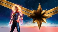 Captain Marvel: A Cosmic Superhero Illuminating the Sky