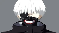 tokyo ghoul, anime, mund, illustration, lächeln