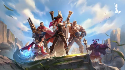 Campeones de League of Legends: Miss Fortune, Ahri, Graves, Braum y Jax se unen