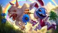 cottontail, efervescência, pele, lol wild rift, jogo de vídeo