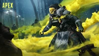 Caustic libera gás tóxico em um confronto dramático em Apex Legends.