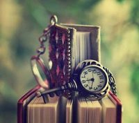 book, clock, coom, keychain, study