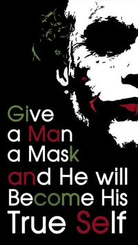 batman, joker, mask, quote