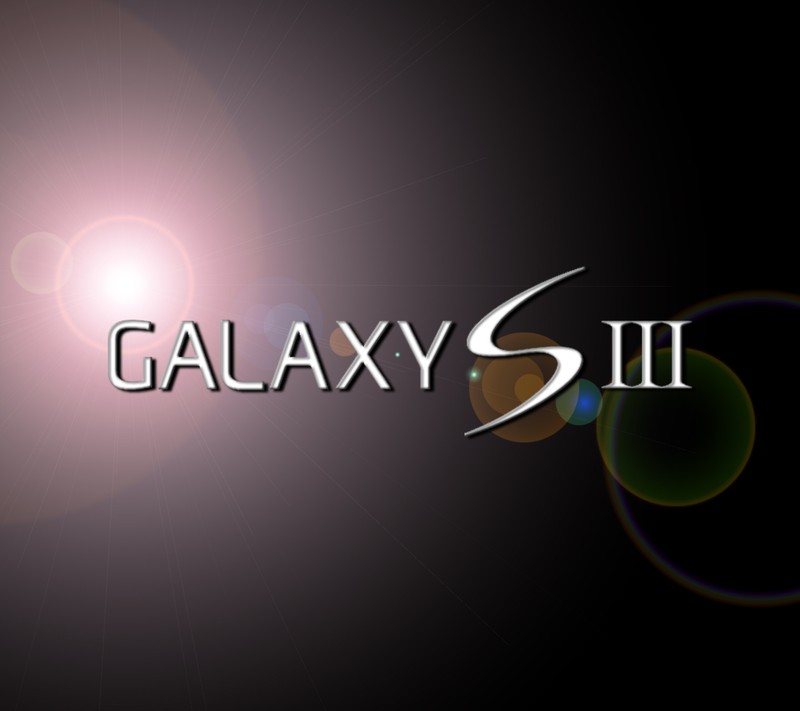 Крупный план мобильного телефона с надписью galaxy на экране (galaxy s iii, gs3, блик объектива, логотип, samsung)