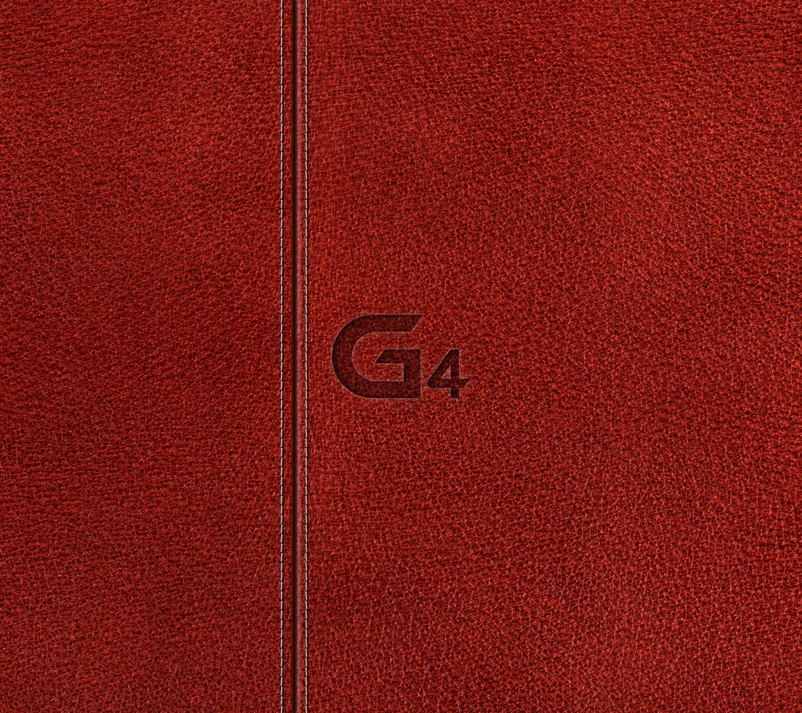 Um close de uma capa de couro vermelha com um logotipo nela. (capa, g4, couro, lg, vermelho)