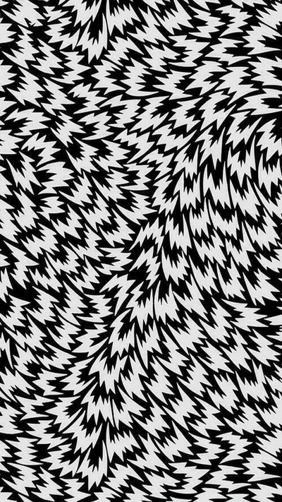 Dynamic Black and White Abstract Pattern with Sharp Zigzag Motifs