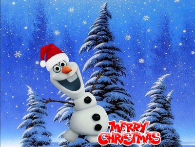 Joyeux Noël avec Olaf le Bonhomme de Neige dans un Pays des Merveilles d'Hiver