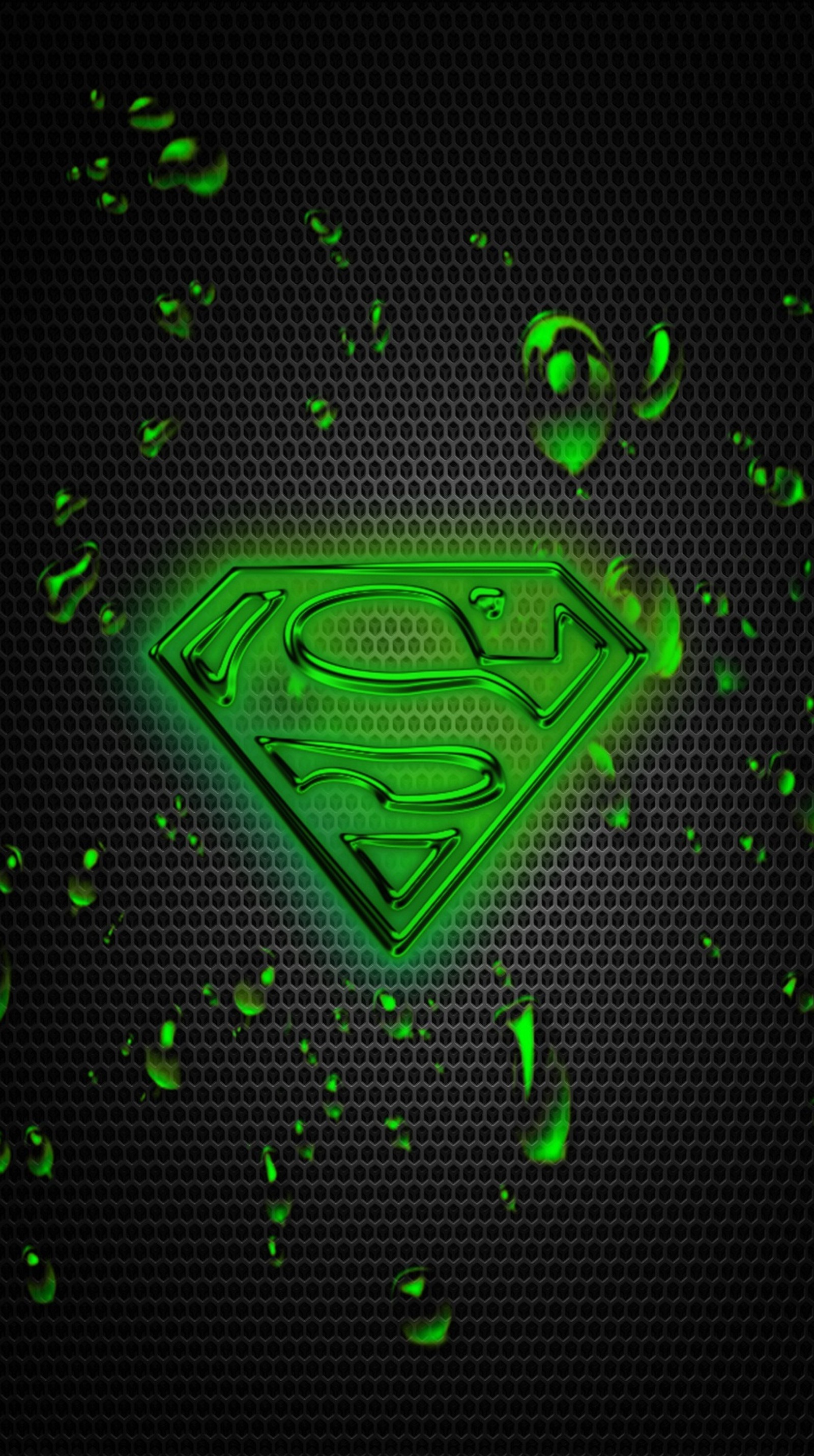 Um close no logotipo do superman verde em um fundo preto (dfg)