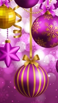 Vibrant Purple Christmas Ornaments and Decorations