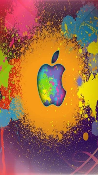 manzana, logo de apple, colores, iphone, música