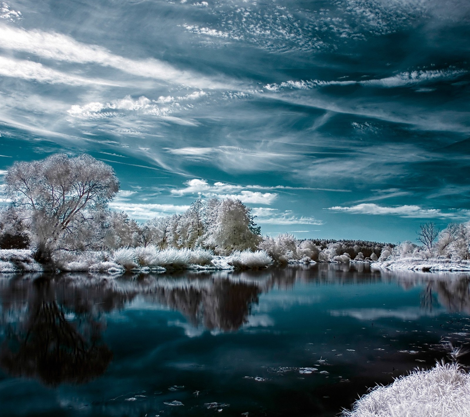 blue, cloud, cold, lake, sky wallpaper