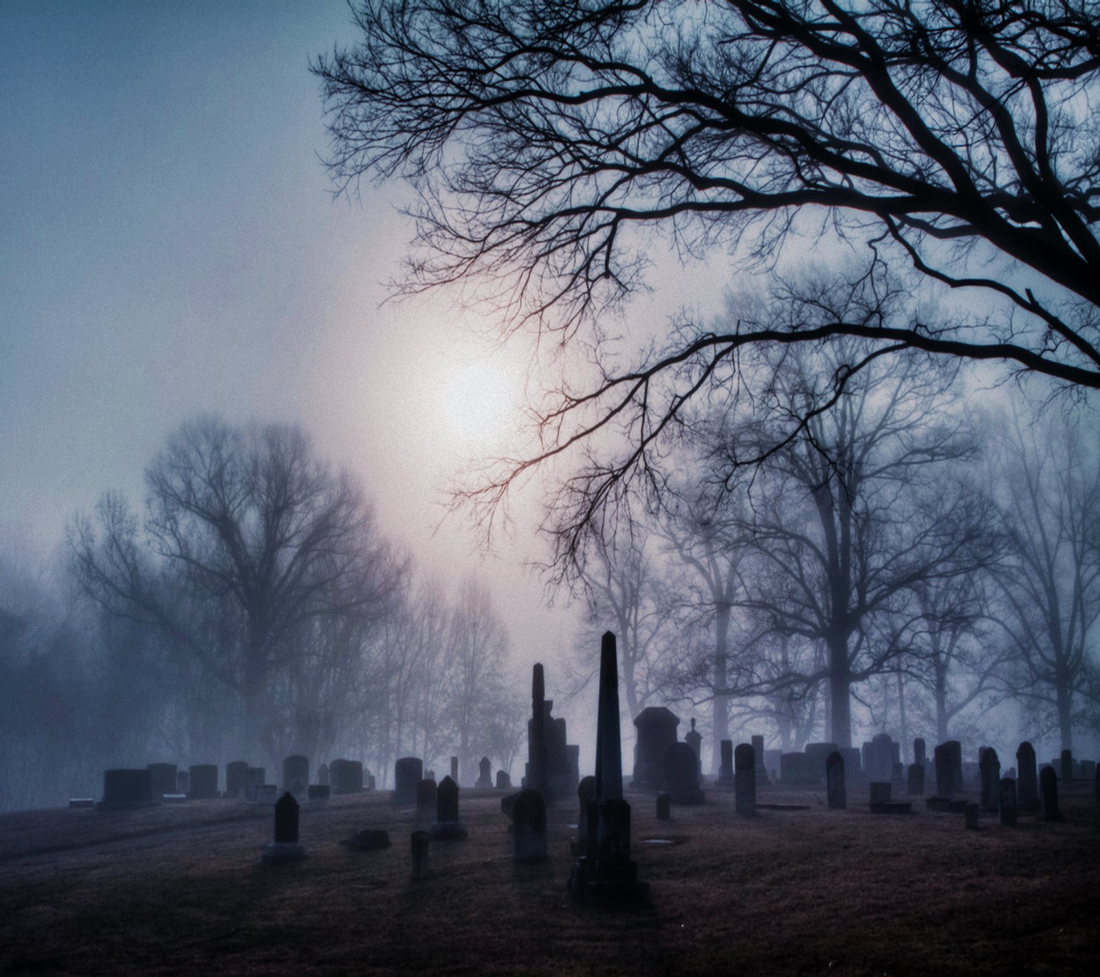 Téléchargez le fond d'écran cimetière, effrayant, mort, brume, tombes