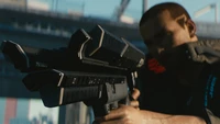 V Aiming in Cyberpunk 2077: Intense Action Unleashed