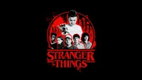 очень странные дела, stranger things, amoled, постер, 5k