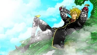 Estarossa se relaxant dans la nature dans "Nanatsu no Taizai