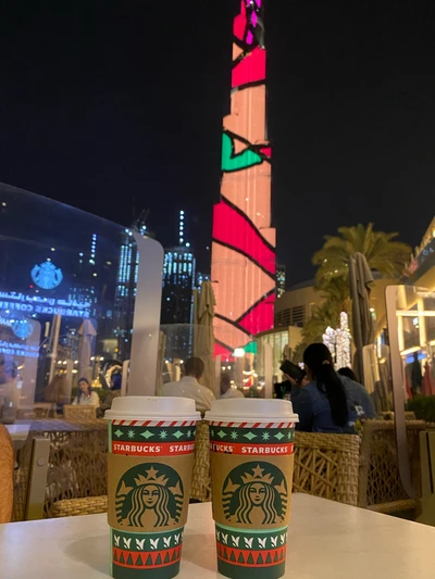 dubai, burj khalifa, drinkware, tower, midnight