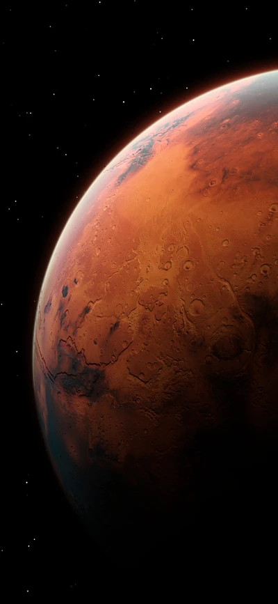 Nahaufnahme von Mars: Die Oberflächendetails des Roten Planeten