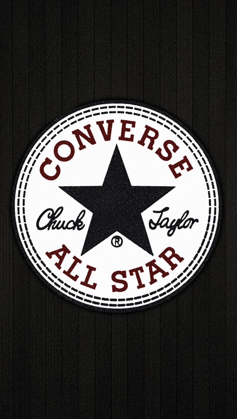 Логотип converse all star на черном фоне (converse, серый, логотип)