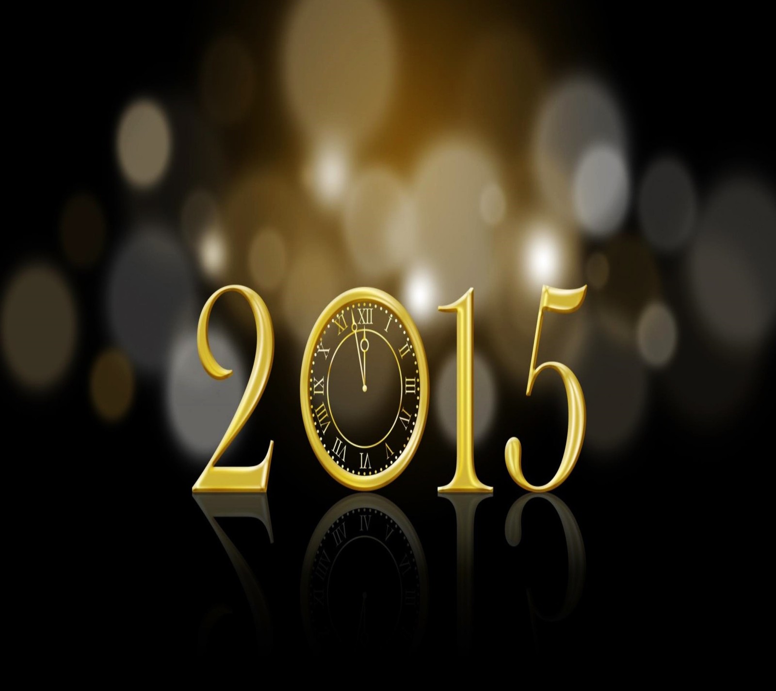 A close up of a clock with a gold frame on a black background (bokeh, christmas, golden, happy, holiday)