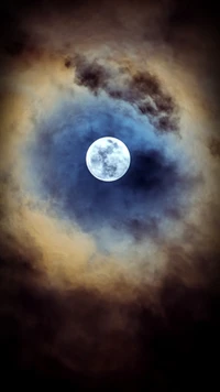 Moonlight Illuminating a Cloudy Sky