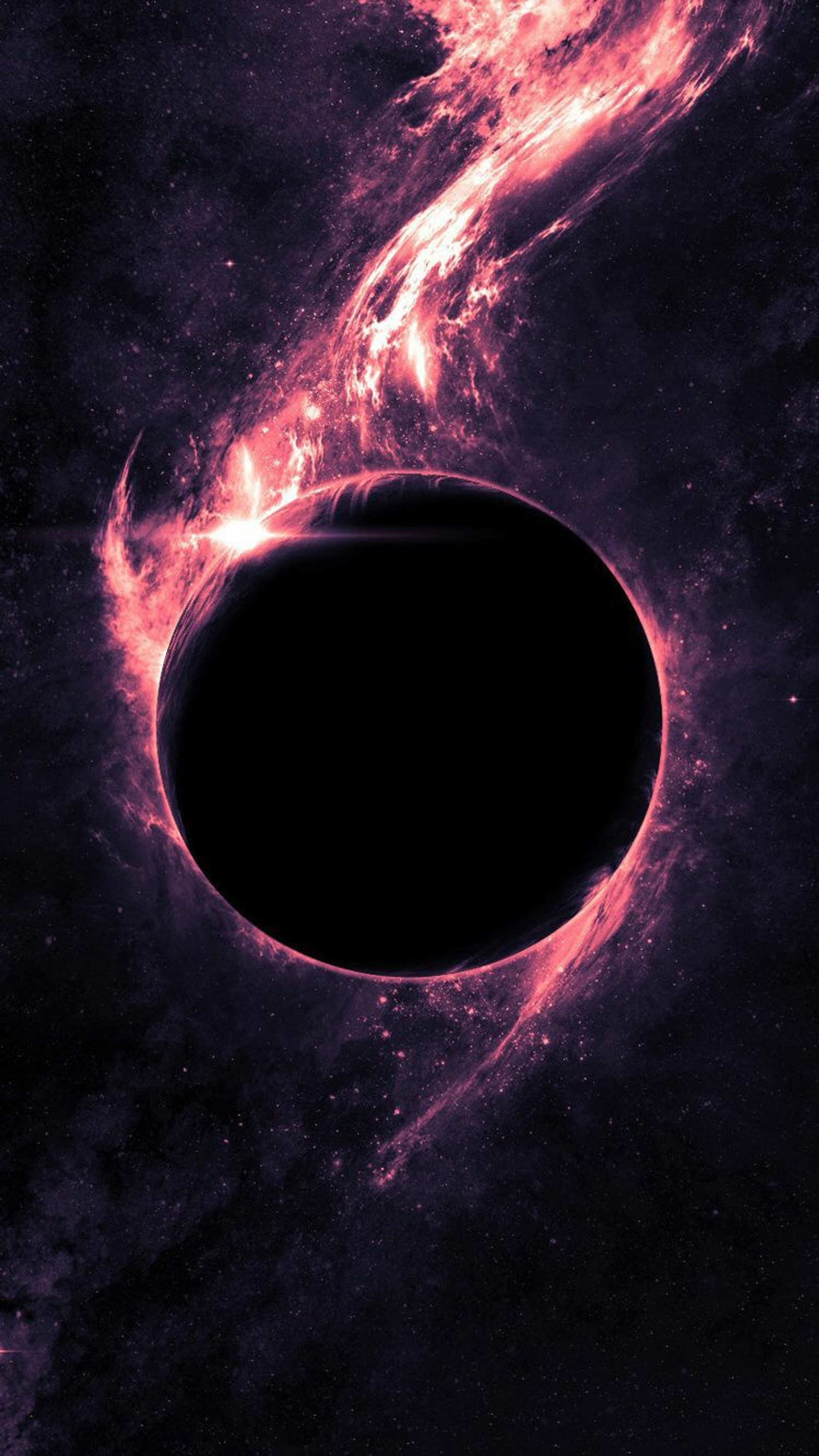 A close up of a black hole in the middle of a galaxy (black, destiny, eclipse, hole, hunter)