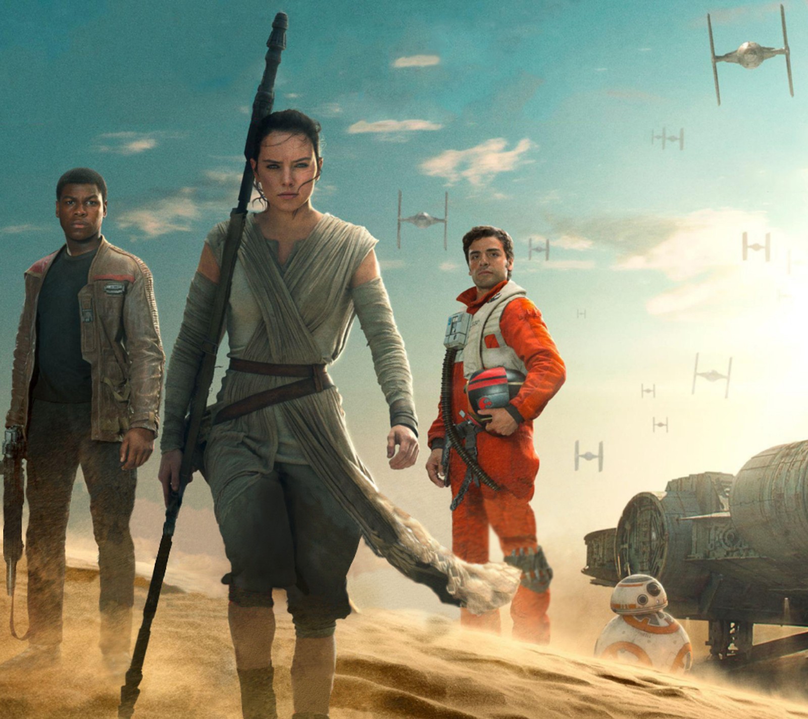 Star wars: el despertar de la fuerza en el nuevo cartel de la próxima película (finn, poe, rey, star wars, el despertar de la fuerza)