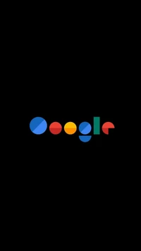 Google-Logo auf einem minimalistischen schwarzen Hintergrund