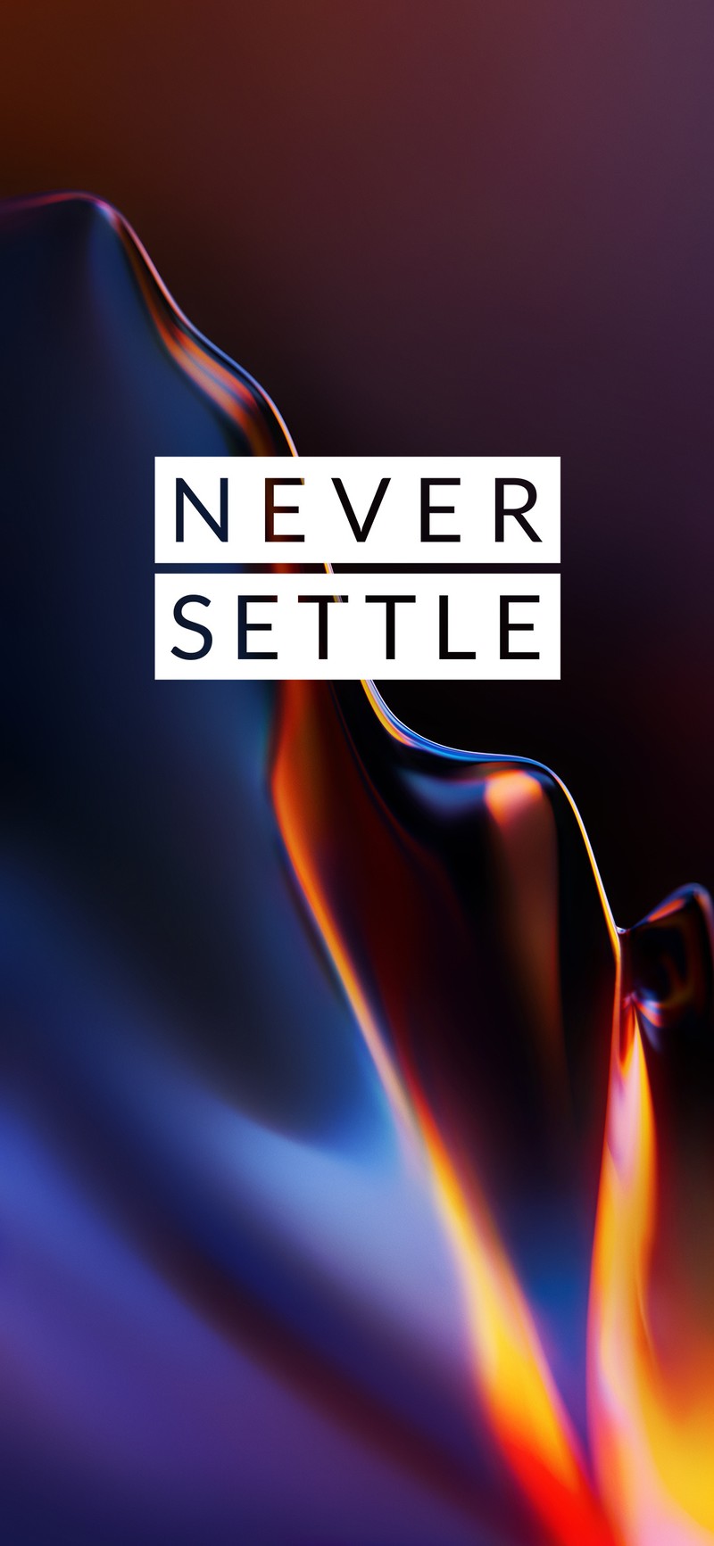 Близкий план мобильного телефона с ярким фоном (oneplus, 6t, never settle, neversettle, android)