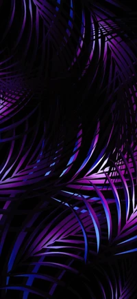 Fractal Waves: A Vibrant Dance of Purple and Electric Blue