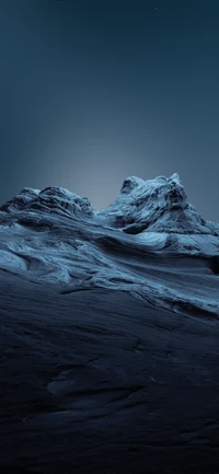 Majestic Snow-Capped Mountain at Dusk