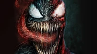 Скачать обои carnage, веном 2 выползень, venom let there be carnage, marvel, фильм