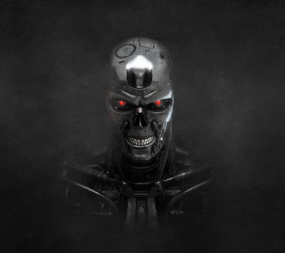 cartoon, draw, hollywood, skull, terminator