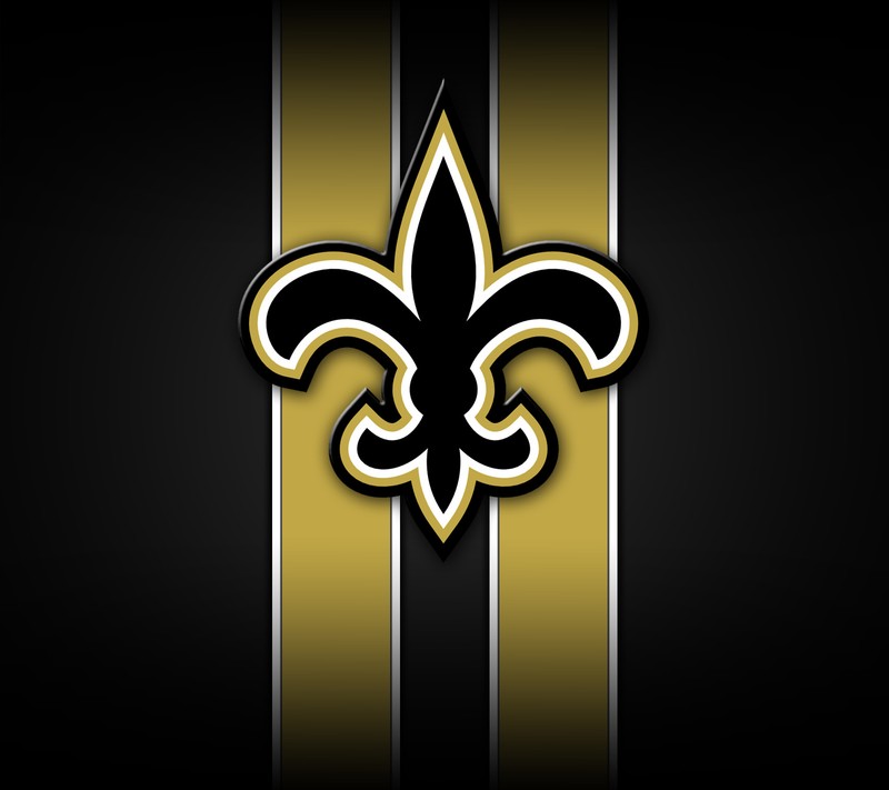 Крупный план черного и золотого логотипа new orleans saints (футбол, логотип, новый, nfl, орлеан)