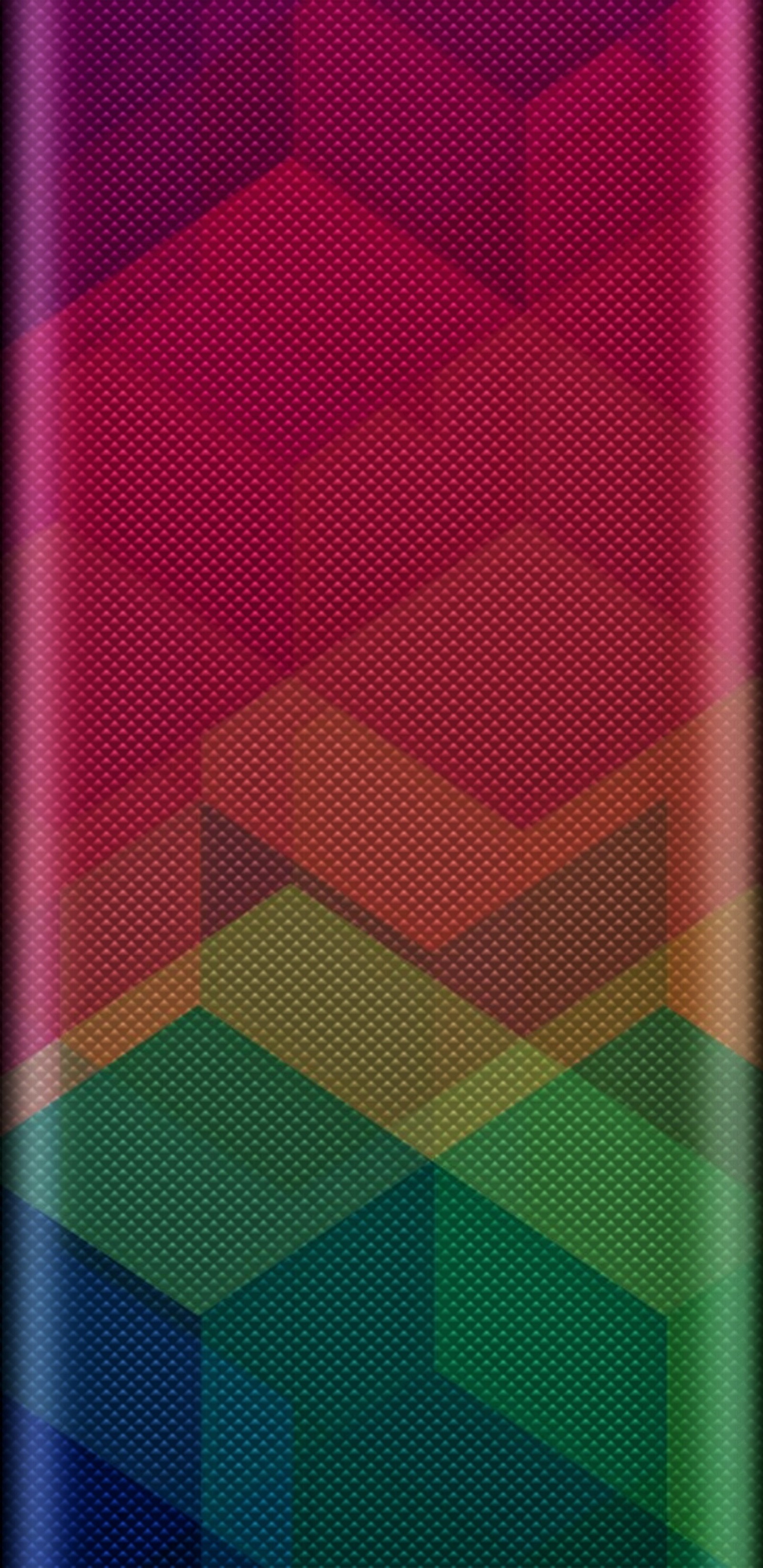 A close up of a colorful phone case with a pattern (abstract, violet, hd, background, lines)