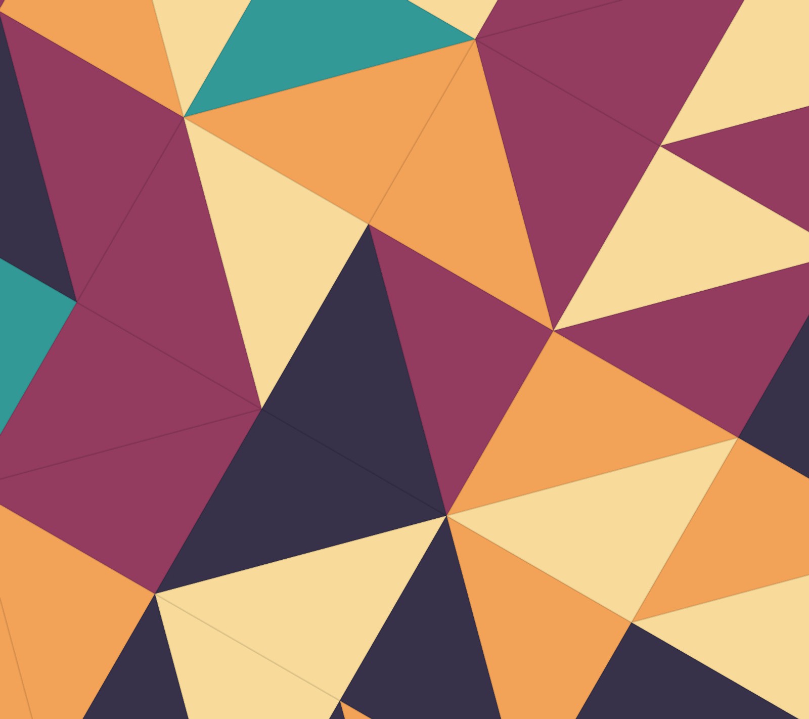 A close up of a colorful pattern with triangles (abstract, material)