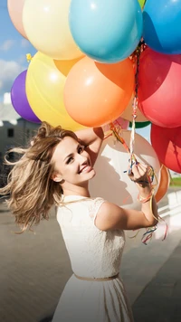 Fröhliche Feier mit bunten Ballons