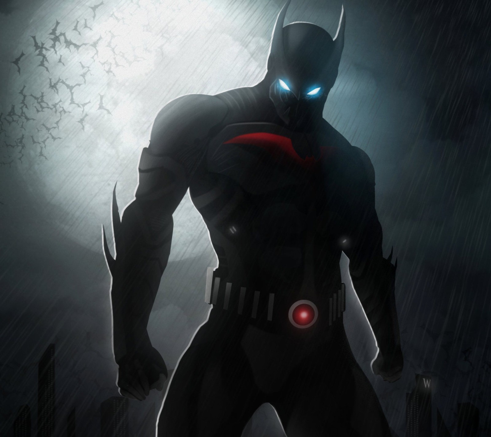 Descargar fondo de pantalla batman del futuro, batman beyond, arte de fans