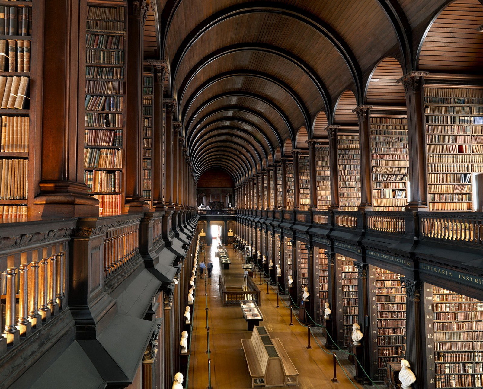 Скачать обои дублин, dublin, ирландия, long room, old library