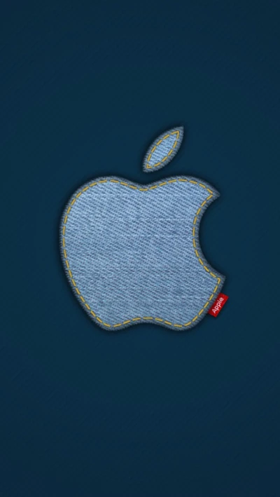 Design du logo Apple en denim