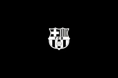 FC Barcelona Emblem auf schwarzem Hintergrund