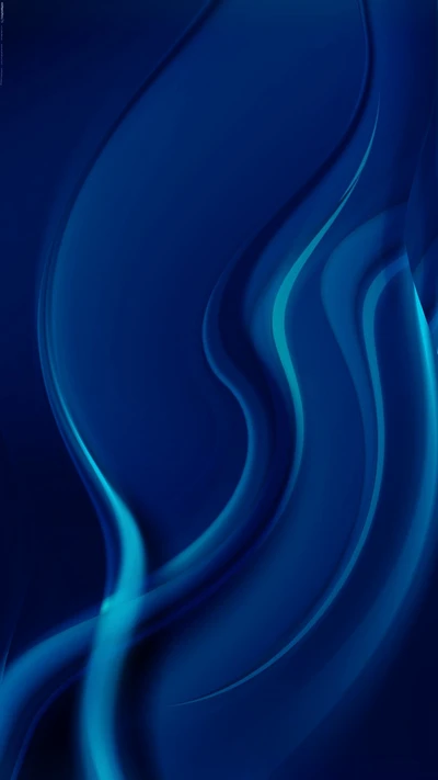 Abstract Blue Waves in AMOLED Style