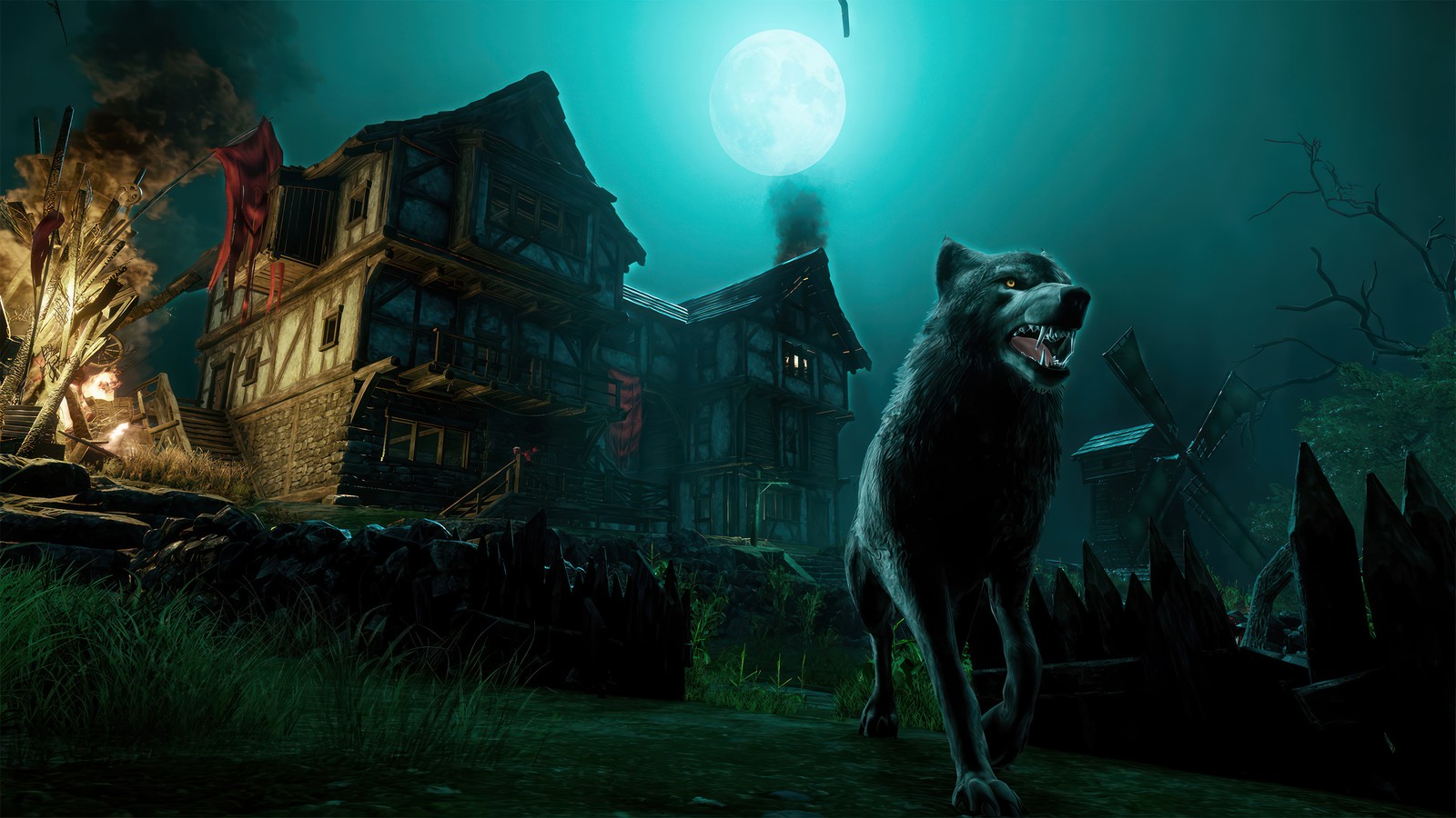 new world, video game, wolf wallpaper