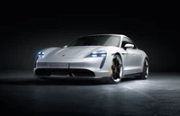 porsche taycan turbo s, sports cars, 5k, blackdark, cars wallpaper